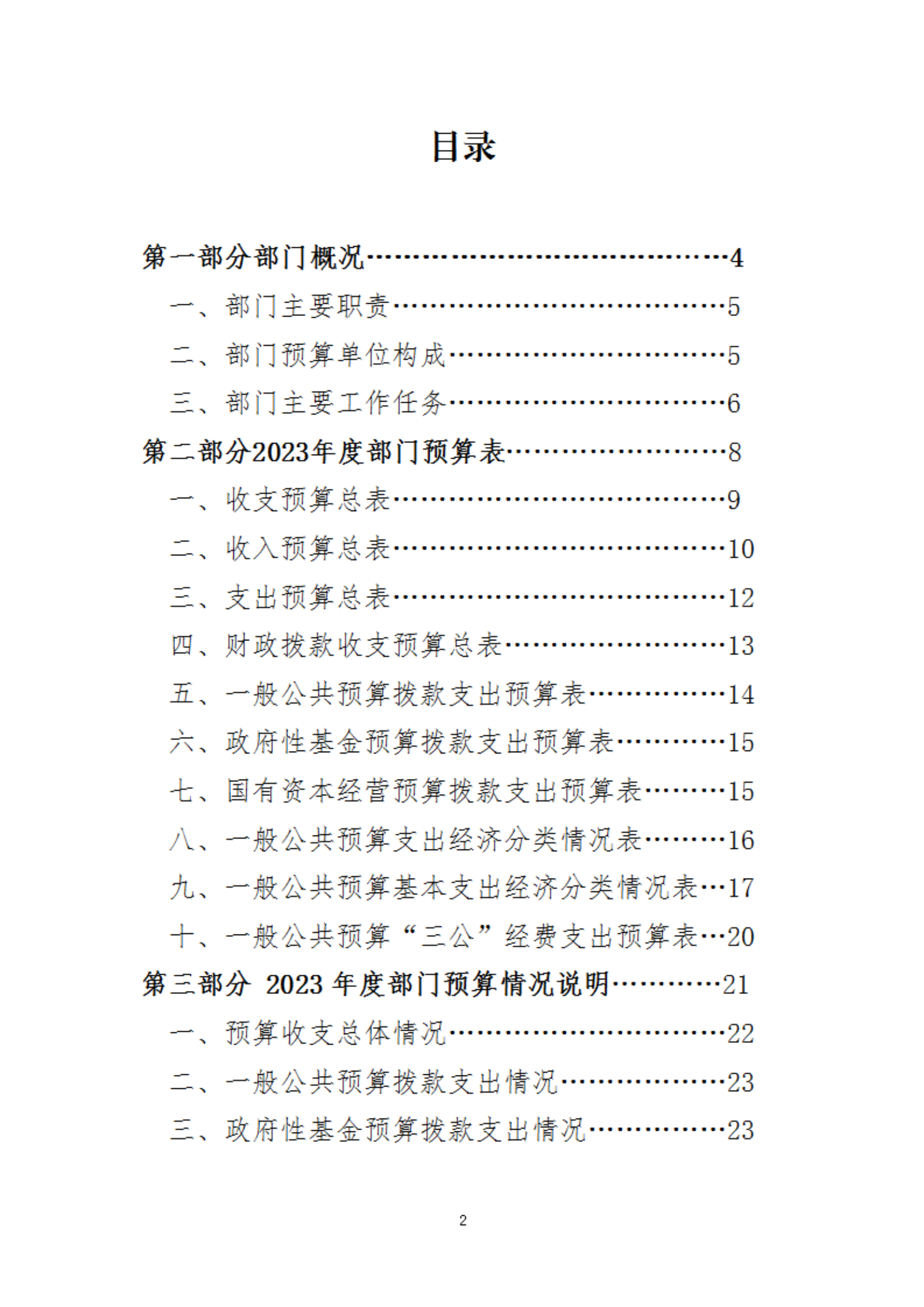 2023年度福州科技館部門預算